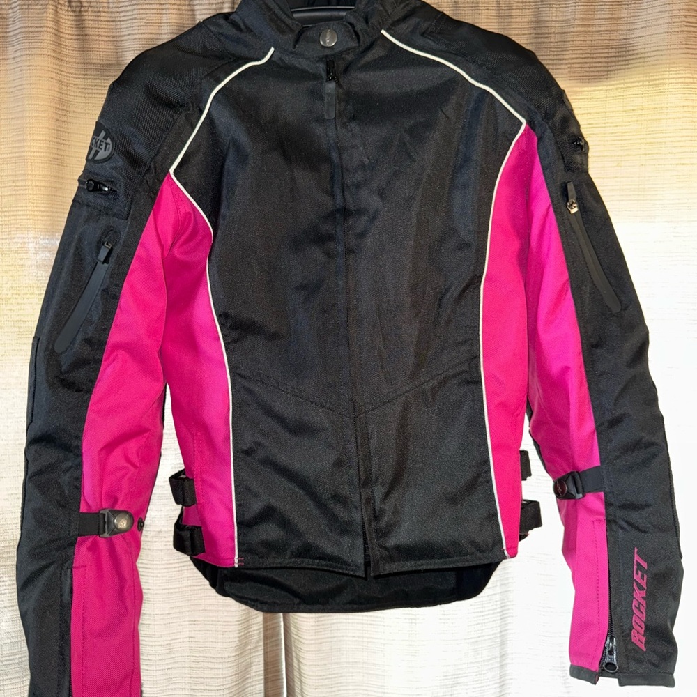 Joe Rocket Women's Black and Pink Motorcycle Jacket